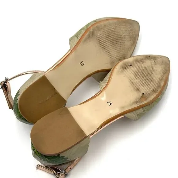 GOBY Butterfly flat ankle bracelet shoes size 38 (US 7) gray-greenish - Picture 6 of 9